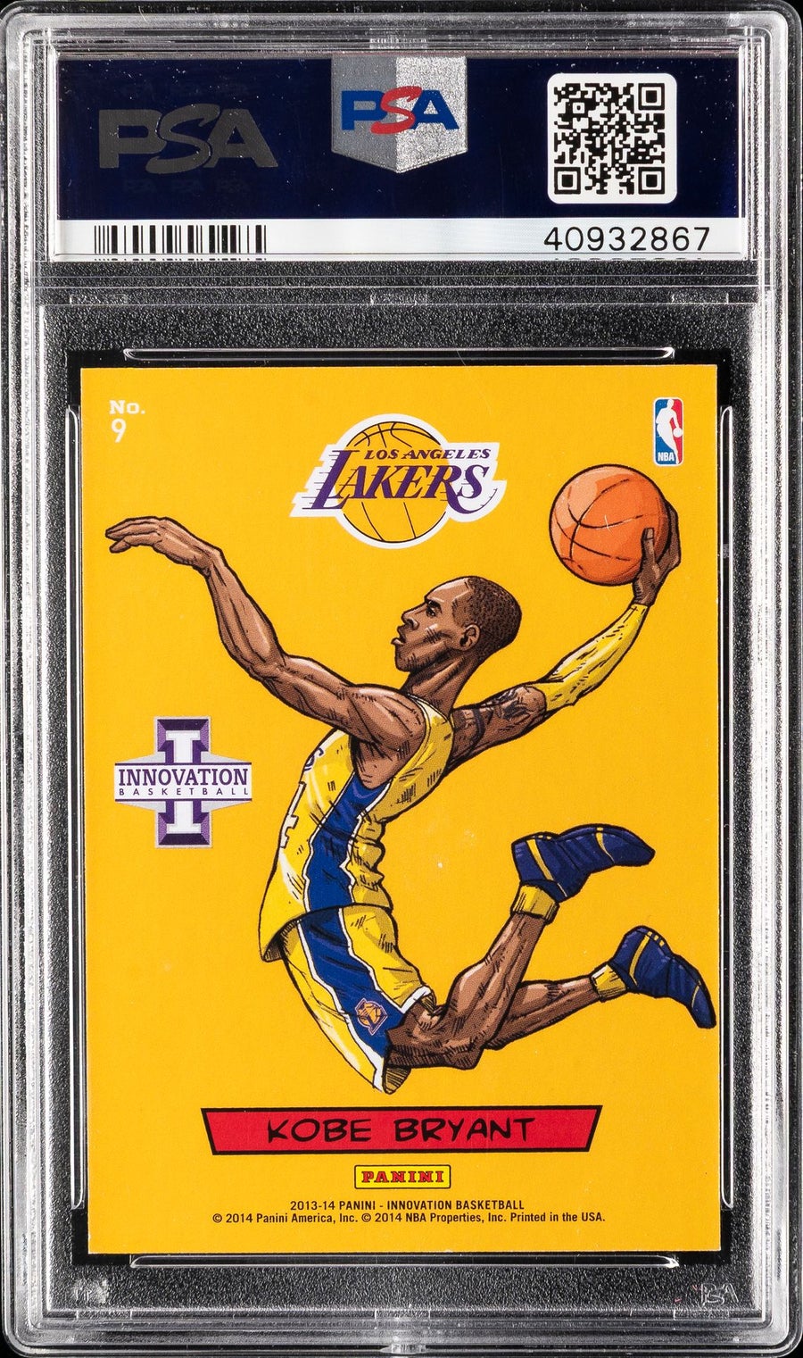#9 KOBE BRYANT | 2013 PANINI INNOVATION KABOOM! β back